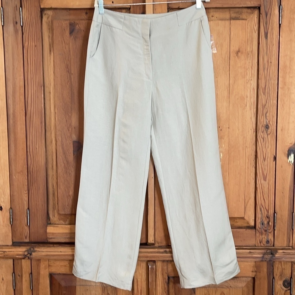 NWT East 5th Linen Beige High Waisted/Wide Leg Pant Sz. 10